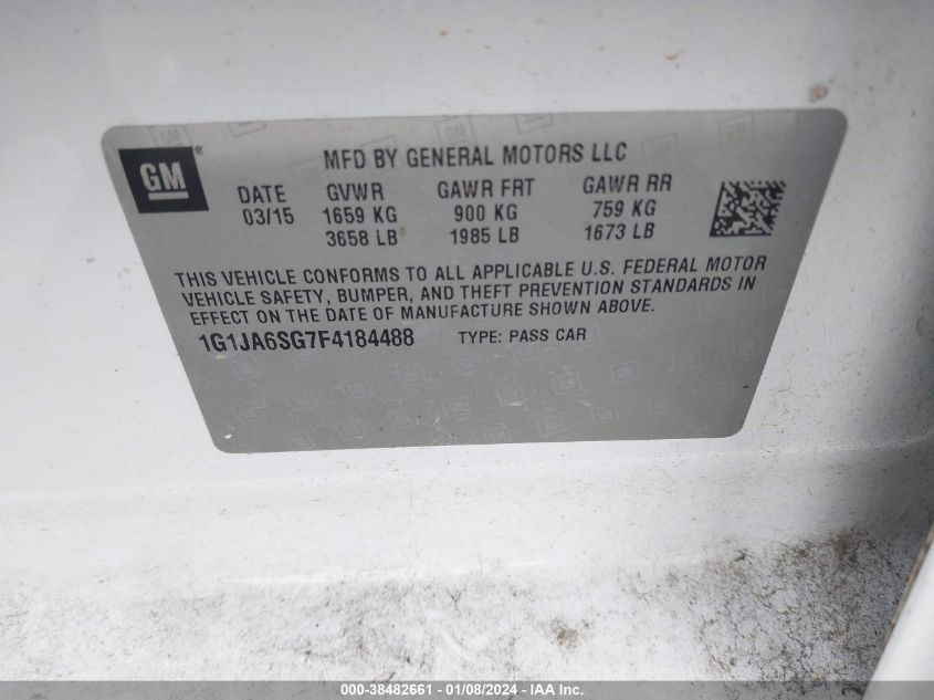 2015 CHEVROLET SONIC LS AUTO - 1G1JA6SG7F4184488