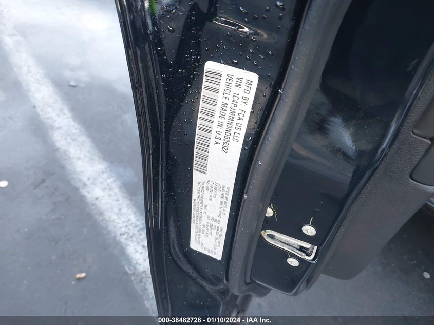VIN 1C4PJMMN3ND536322 2022 JEEP CHEROKEE LATITUDE LUX
