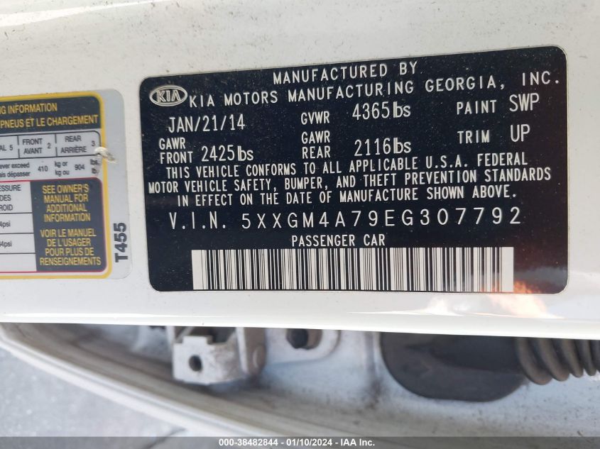 2014 KIA OPTIMA LX - 5XXGM4A79EG307792