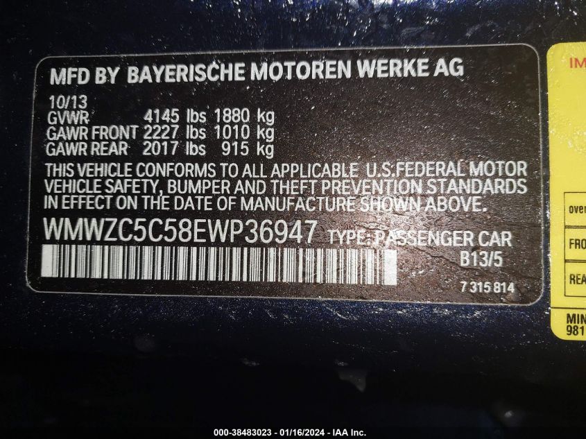 2014 MINI COUNTRYMAN COOPER S - WMWZC5C58EWP36947