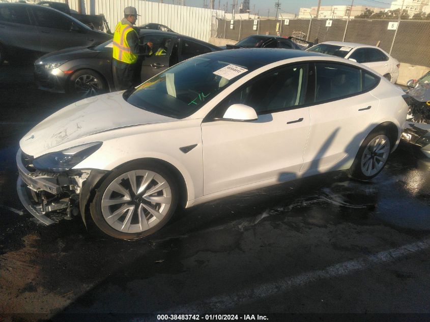 2022 TESLA MODEL 3 - 5YJ3E1EA5NF128281