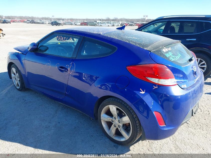 2013 HYUNDAI VELOSTER - KMHTC6AD2DU087516