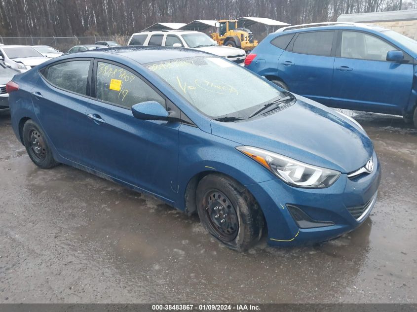 2016 HYUNDAI ELANTRA SE - KMHDH4AE6GU643494