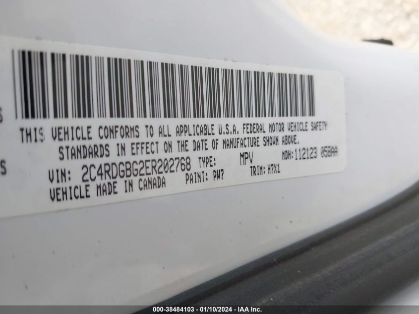 2014 DODGE GRAND CARAVAN SE - 2C4RDGBG2ER202768