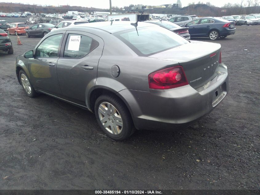 1C3CDZAB1CN272669 | 2012 DODGE AVENGER