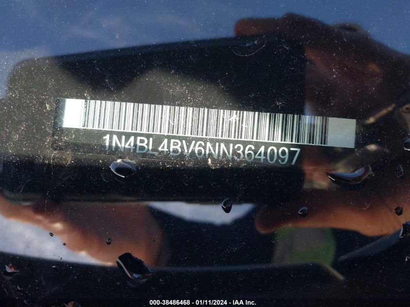 2022 NISSAN ALTIMA S - 1N4BL4BV6NN364097