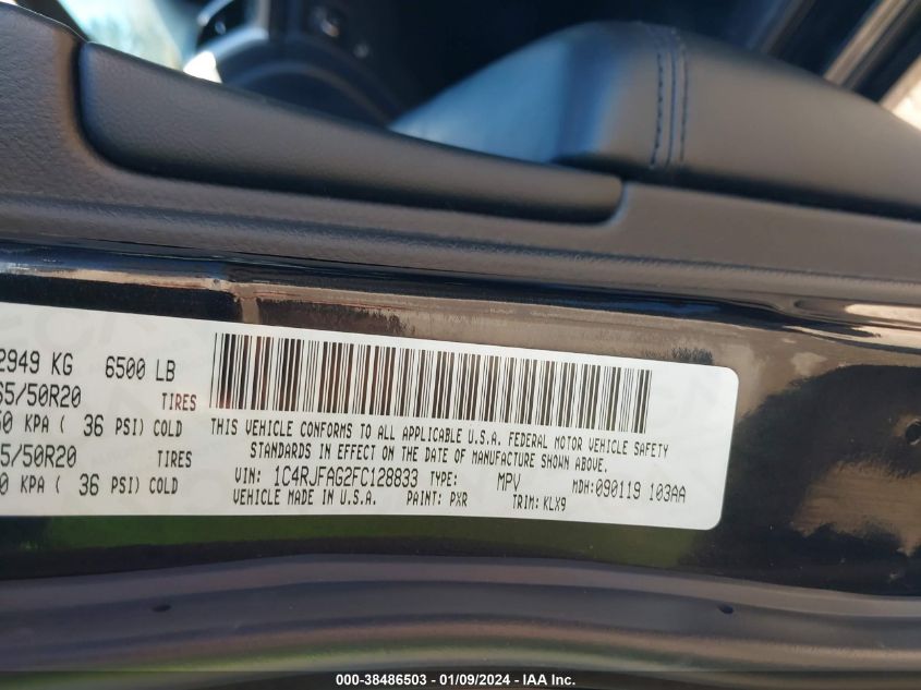 2015 JEEP GRAND CHEROKEE LAREDO - 1C4RJFAG2FC128833