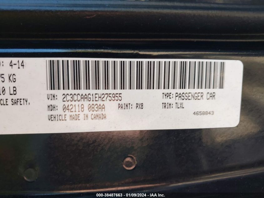 2014 CHRYSLER 300 - 2C3CCAAG1EH275955