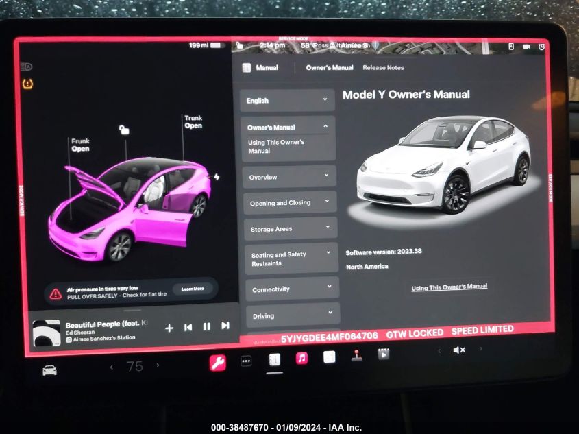 2021 TESLA MODEL Y LONG RANGE DUAL MOTOR ALL-WHEEL DRIVE - 5YJYGDEE4MF064706