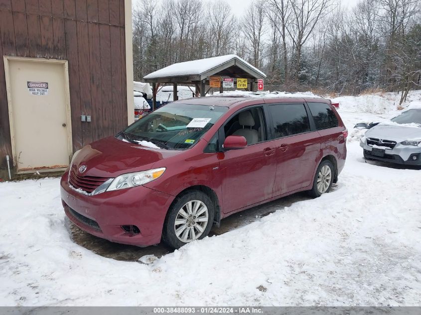 2017 TOYOTA SIENNA LE 7 PASSENGER - 5TDJZ3DC3HS166943
