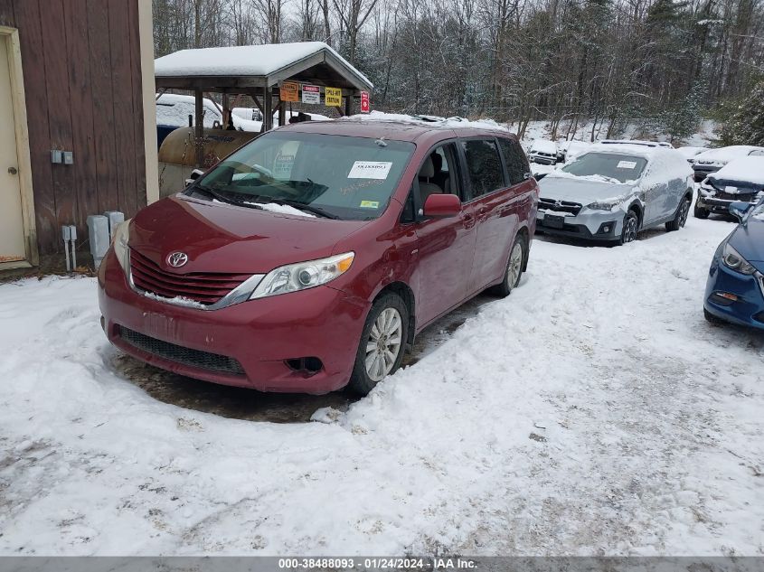 2017 TOYOTA SIENNA LE 7 PASSENGER - 5TDJZ3DC3HS166943