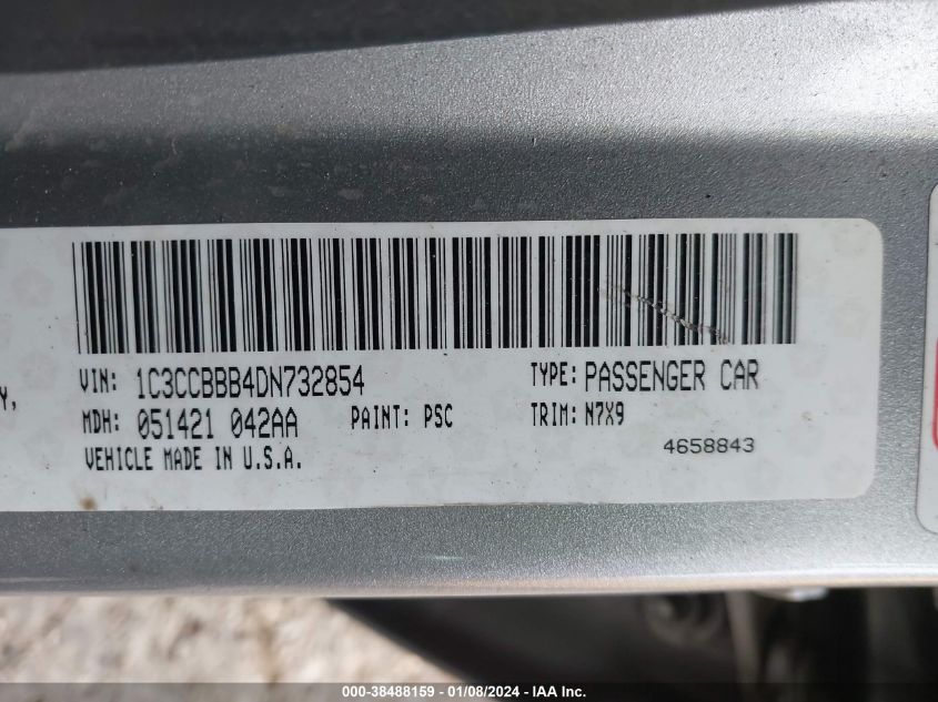 2013 CHRYSLER 200 TOURING - 1C3CCBBB4DN732854