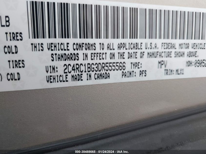 2013 CHRYSLER TOWN & COUNTRY TOURING - 2C4RC1BG3DR555566