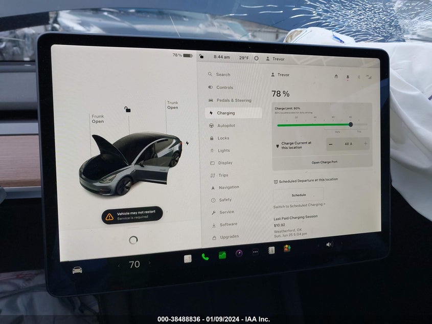 VIN 5YJ3E1EB2NF170092 2022 TESLA MODEL 3