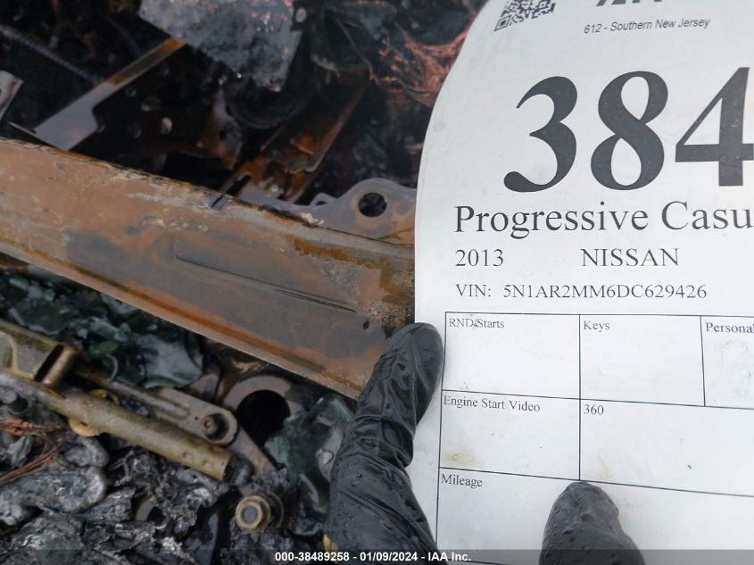2013 NISSAN PATHFINDER PLATINUM - 5N1AR2MM6DC629426