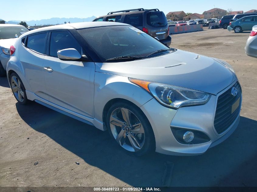 2013 HYUNDAI VELOSTER TURBO W/BLACK - KMHTC6AE2DU147402