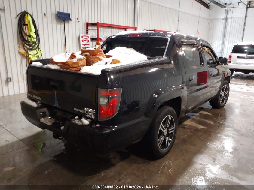 2014 HONDA RIDGELINE SPORT - 5FPYK1F72EB011489