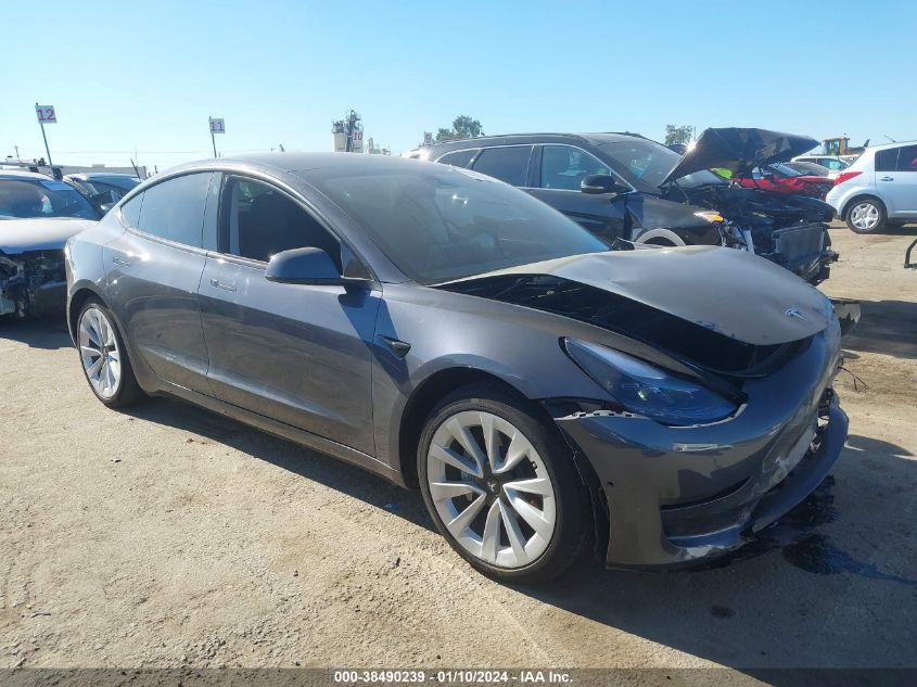 2022 TESLA MODEL 3 - 5YJ3E1EA4NF253885