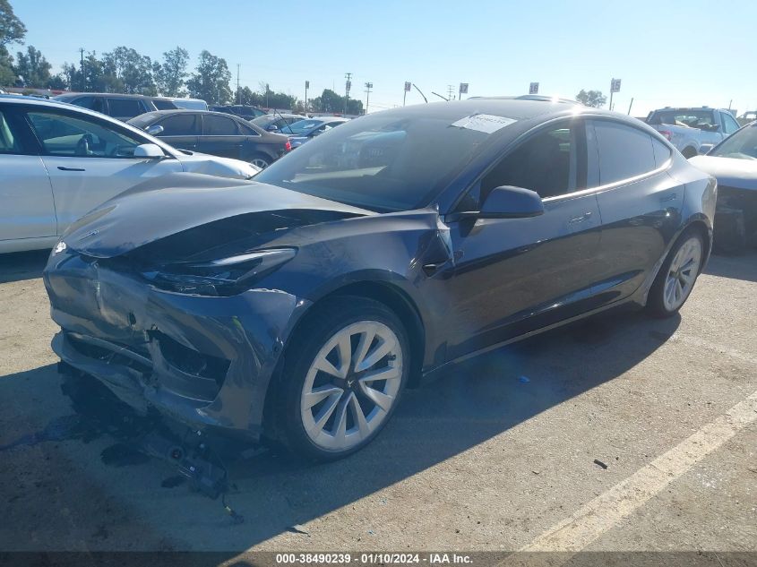 2022 TESLA MODEL 3 - 5YJ3E1EA4NF253885