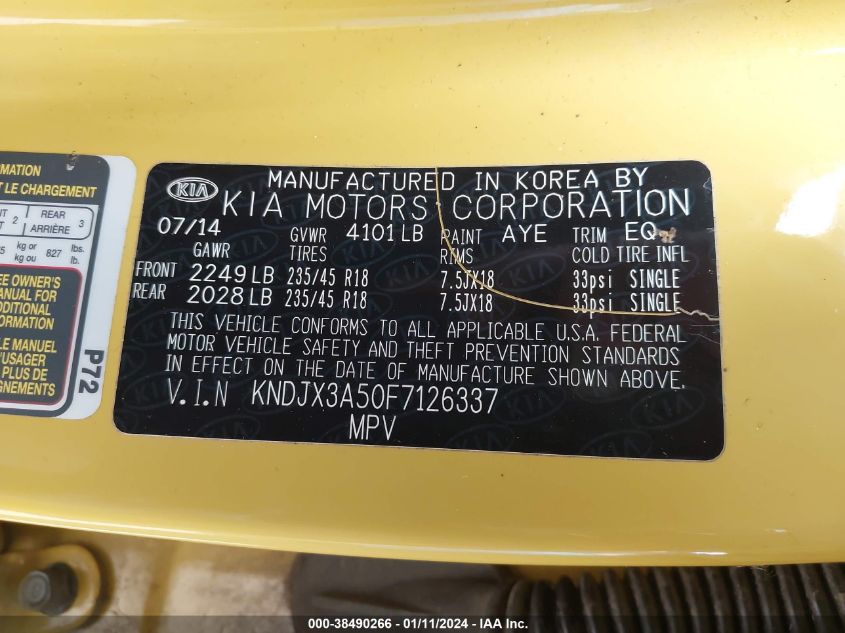 2015 KIA SOUL ! - KNDJX3A50F7126337