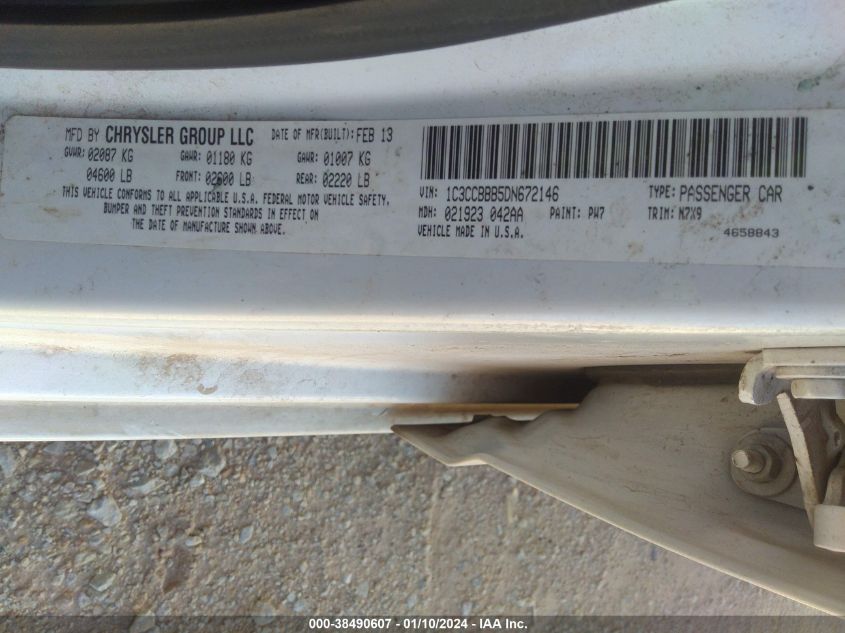 2013 CHRYSLER 200 TOURING - 1C3CCBBB5DN672146