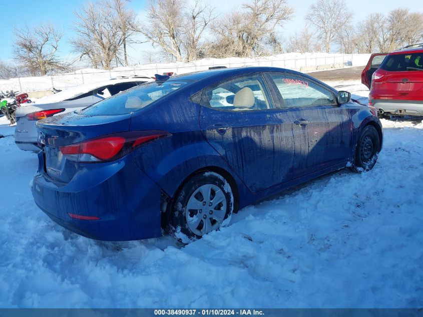 2016 HYUNDAI ELANTRA SE - 5NPDH4AE5GH791473