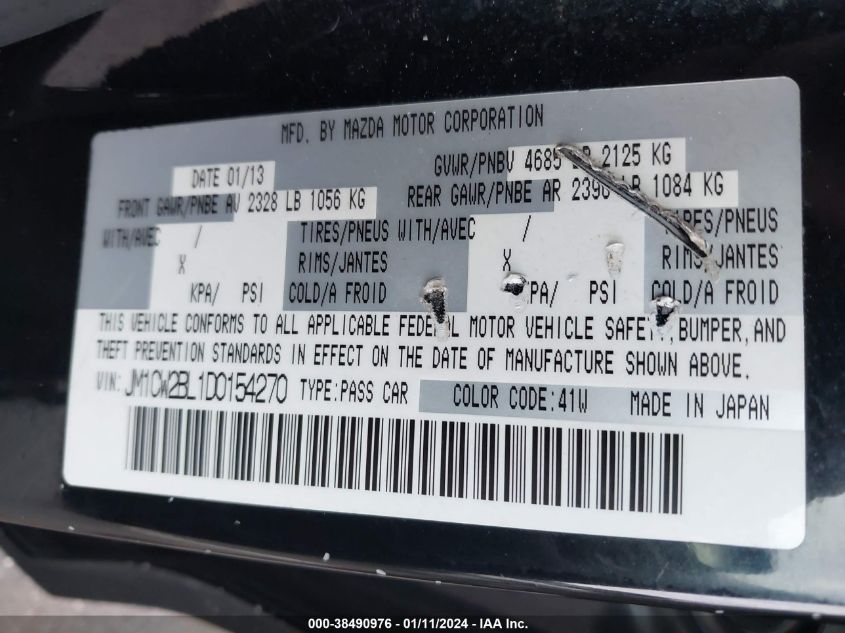 2013 MAZDA MAZDA5 - JM1CW2BL1D0154270