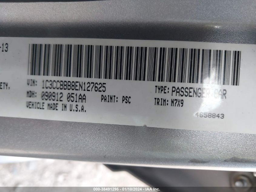 2014 CHRYSLER 200 TOURING - 1C3CCBBB8EN127625