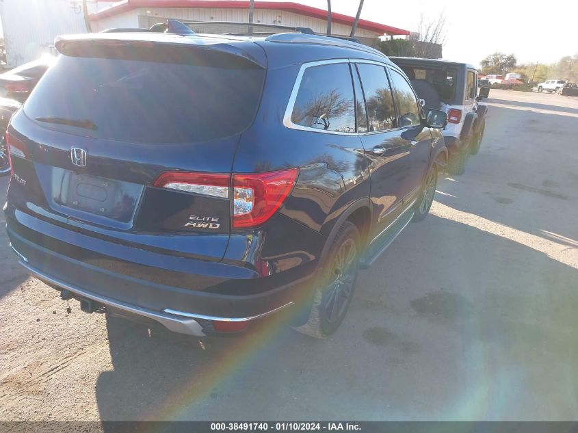 2019 HONDA PILOT ELITE - 5FNYF6H03KB072615