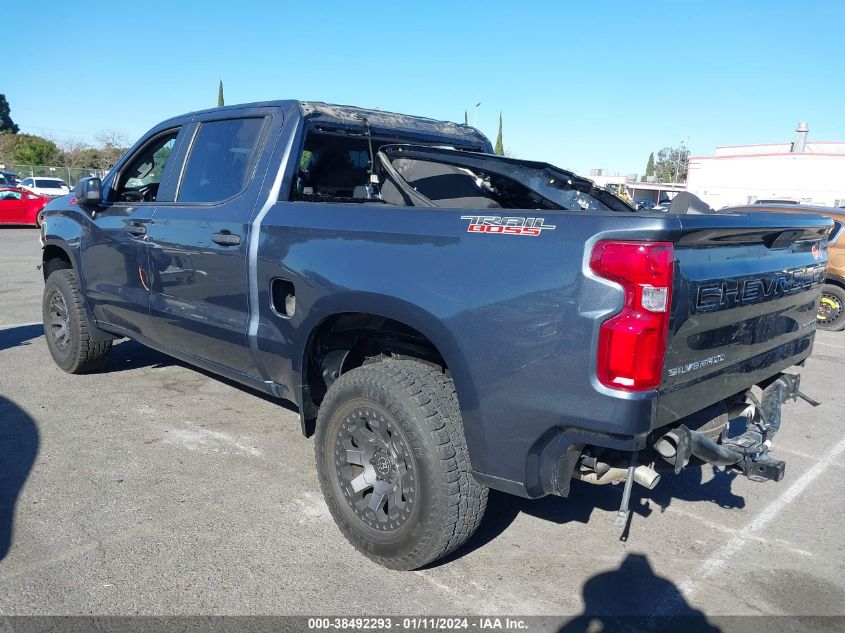 2021 CHEVROLET SILVERADO 1500 4WD  SHORT BED CUSTOM TRAIL BOSS - 1GCPYCEF4MZ198671