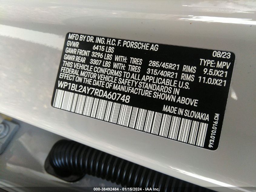 2024 PORSCHE CAYENNE COUPE S WP1BL2AY7RDA60748