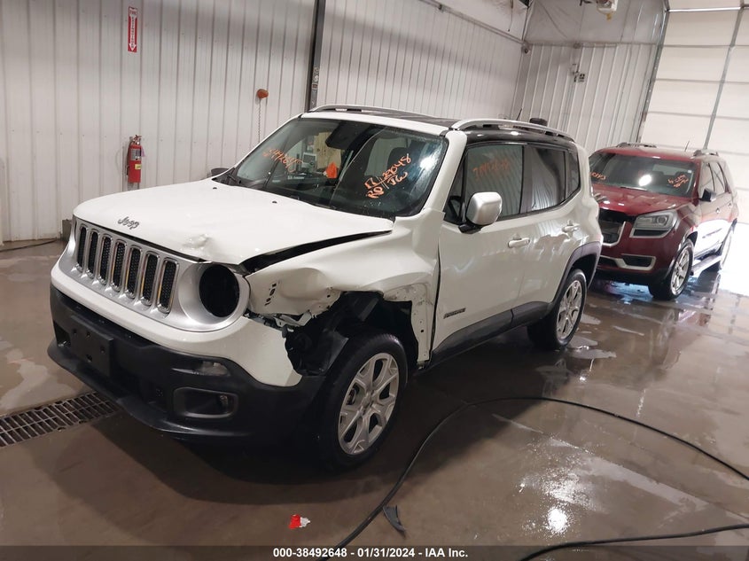VIN ZACCJBDB8HPE53838 2017 JEEP RENEGADE LIMITED 4X4