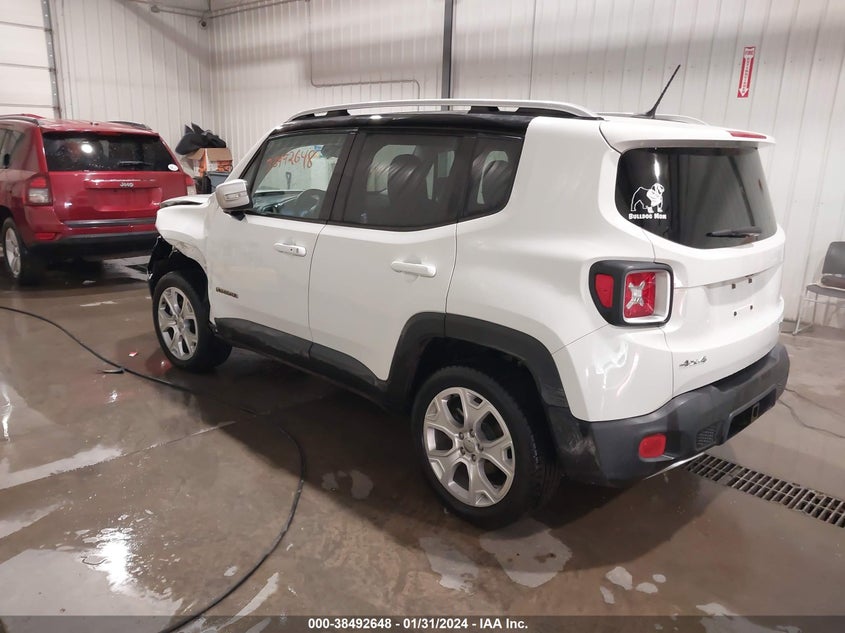 VIN ZACCJBDB8HPE53838 2017 JEEP RENEGADE LIMITED 4X4