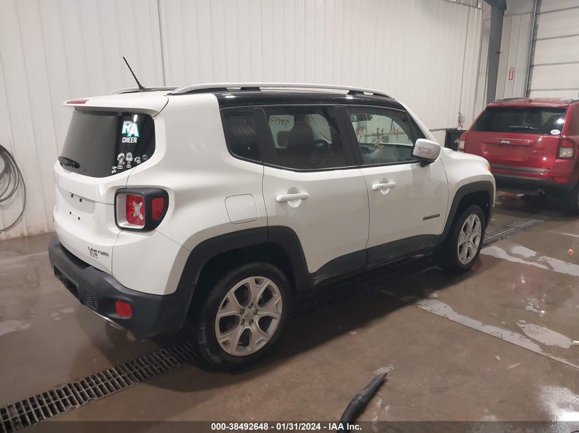 VIN ZACCJBDB8HPE53838 2017 JEEP RENEGADE LIMITED 4X4