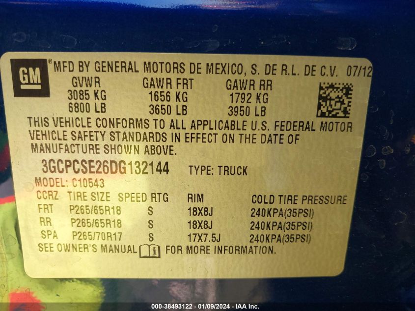 2013 CHEVROLET SILVERADO 1500 LT - 3GCPCSE26DG132144