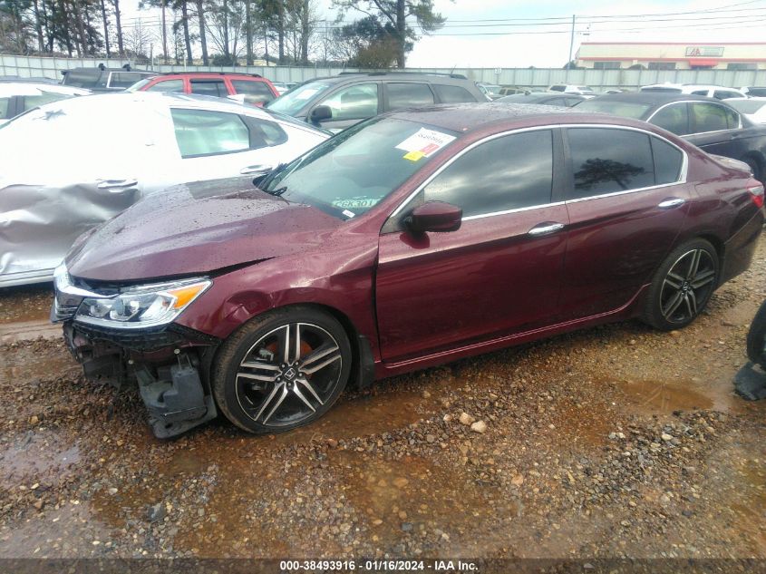 2017 HONDA ACCORD SPORT - 1HGCR2F5XHA101698