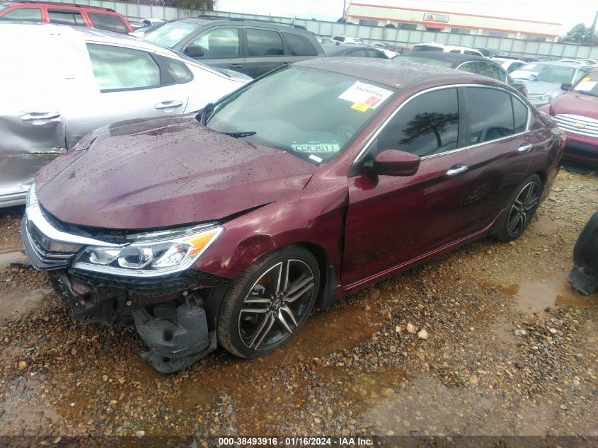 2017 HONDA ACCORD SPORT - 1HGCR2F5XHA101698