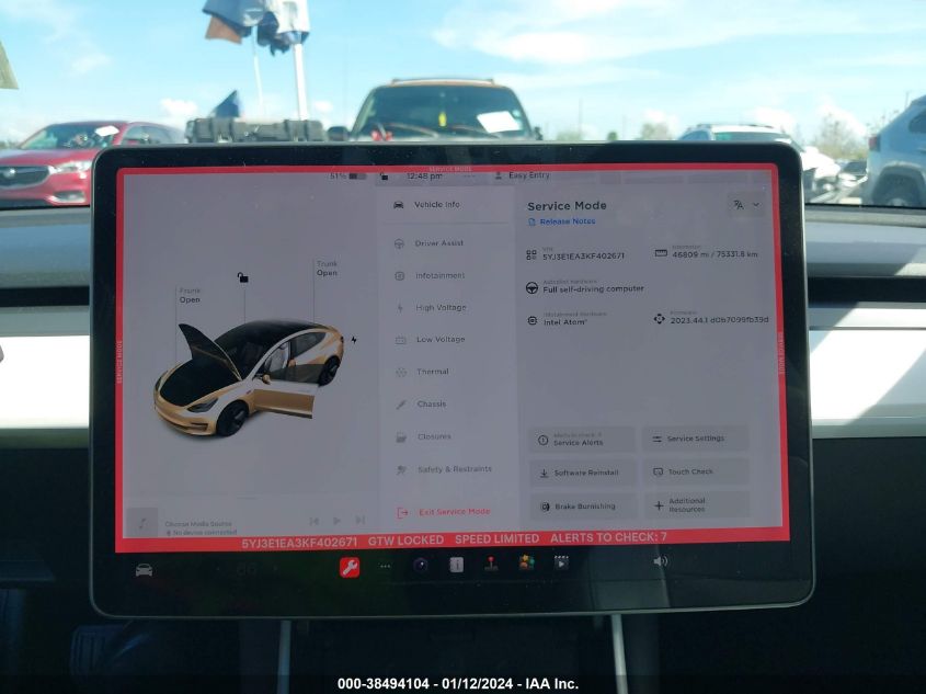 2019 TESLA MODEL 3 - 5YJ3E1EA3KF402671