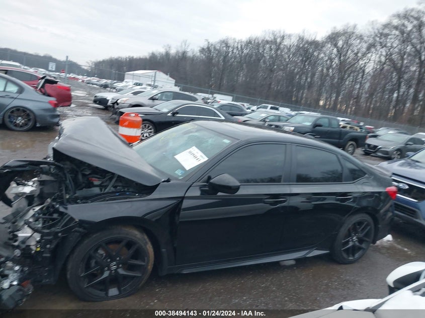 VIN JHMFE1F77NX001374 2022 HONDA CIVIC EX
