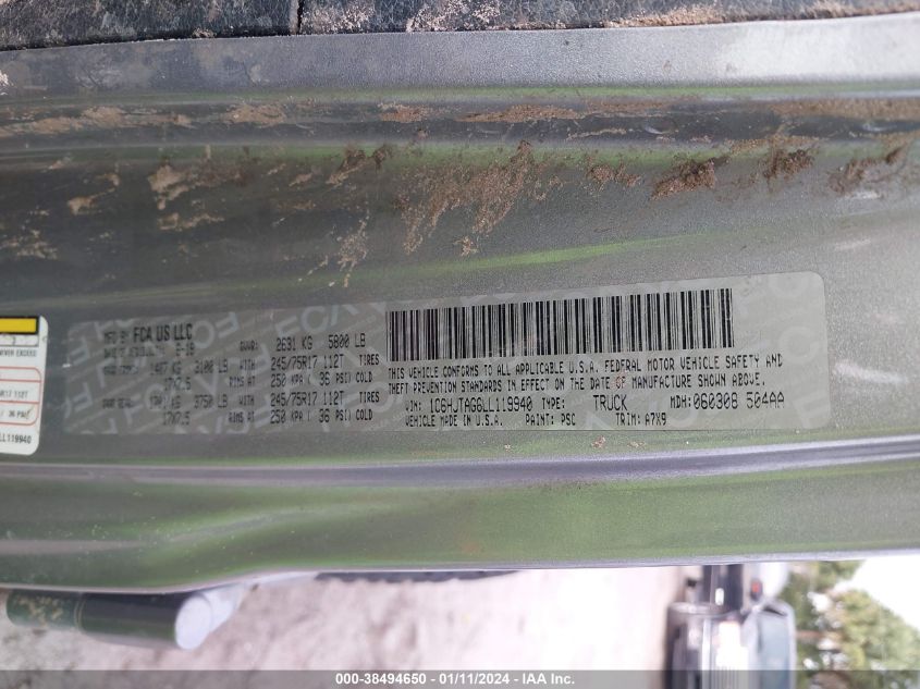 2020 JEEP GLADIATOR SPORT - 1C6HJTAG6LL119940