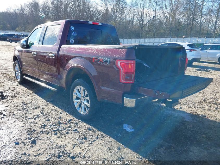 2015 FORD F-150 LARIAT - 1FTEW1EG2FFB66283