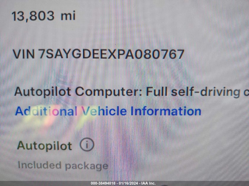 2023 TESLA MODEL Y - 7SAYGDEEXPA080767