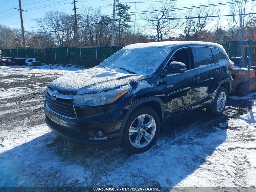 2015 TOYOTA HIGHLANDER HYBRID LIMITED 5TDDCRFH2FS011274