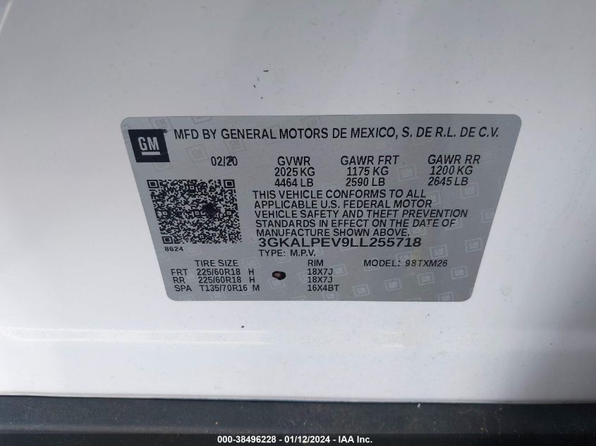 2020 GMC TERRAIN SLT - 3GKALPEV9LL255718