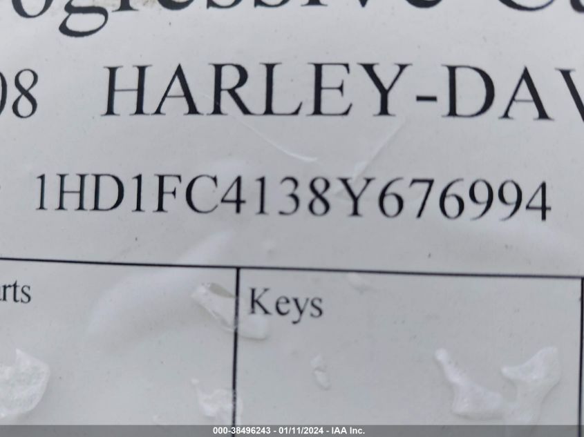 2008 HARLEY-DAVIDSON FLHTCUI - 1HD1FC4138Y676994