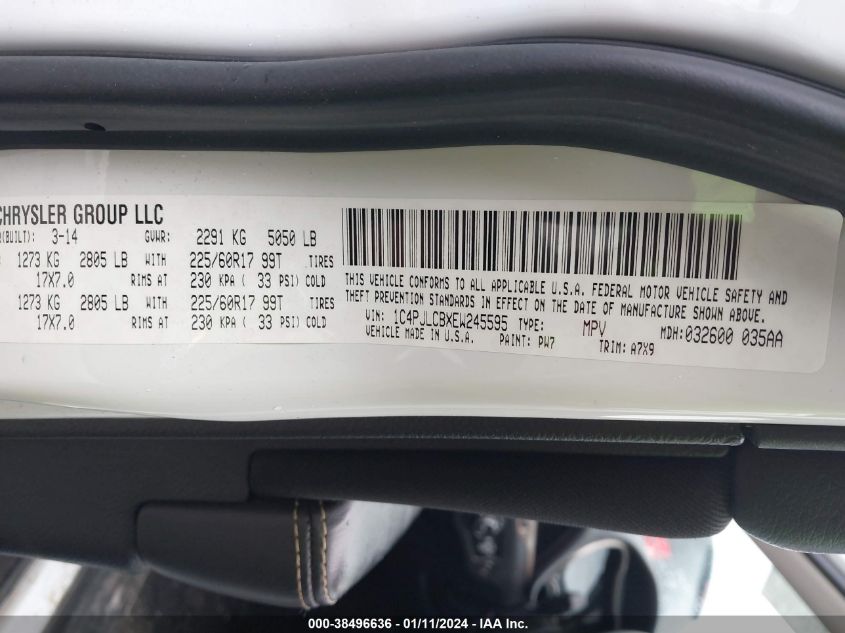2014 JEEP CHEROKEE LATITUDE - 1C4PJLCBXEW245595