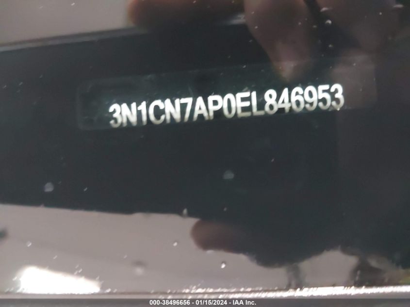2014 NISSAN VERSA 1.6 S+ - 3N1CN7AP0EL846953