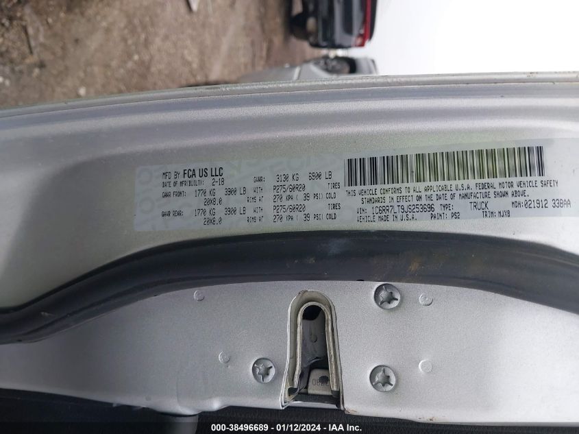 2018 RAM 1500 SLT - 1C6RR7LT9JS253696