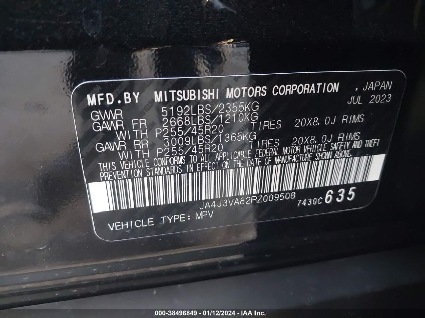 2024 MITSUBISHI OUTLANDER SE/BLACK EDITION - JA4J3VA82RZ009508