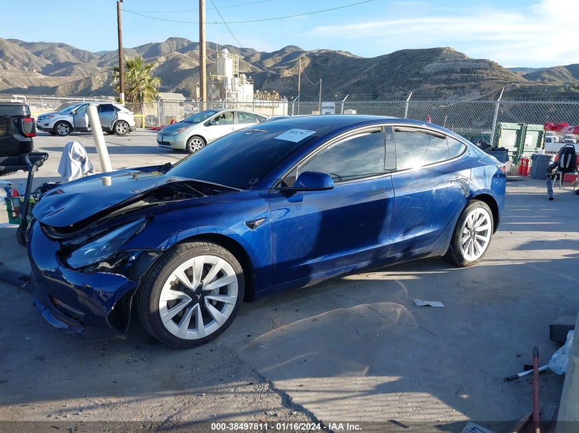 VIN 5YJ3E1EA5NF200211 2022 TESLA MODEL 3 REAR-WHEEL DRIVE